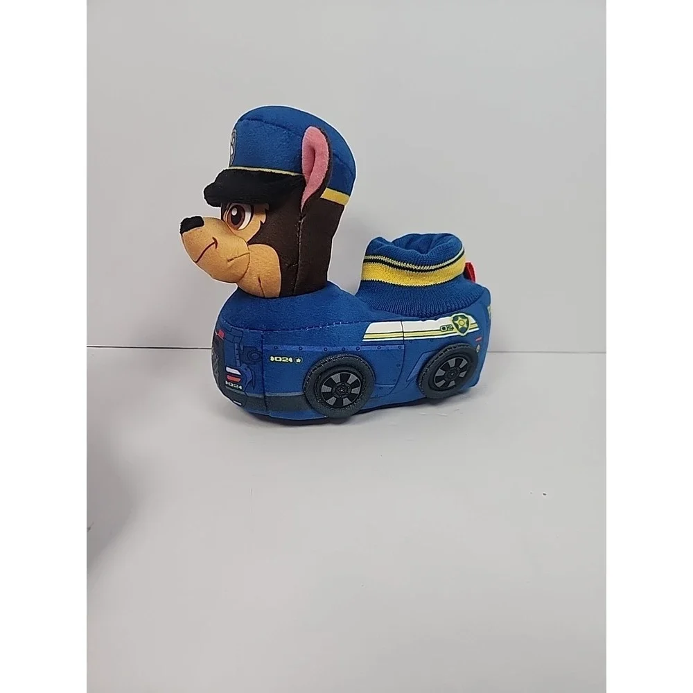 PAW Patrol Toddler Boys 3D Plush Slippers Size 7-8 Chase Marshall House Shoes